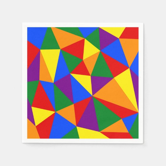 Veelhoekregenboogpatroon Servet (Voorkant)