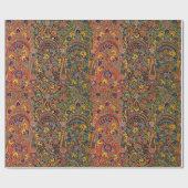  veelkleurig bloemmotief cadeaupapier (Vlak)
