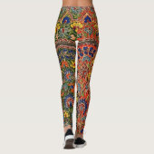  veelkleurig bloemmotief leggings (Achterkant)