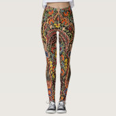  veelkleurig bloemmotief leggings (Voorkant)