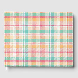 veelkleurig geblokt plaid gastenboek
