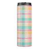 veelkleurig geblokt plaid thermosbeker (Achterkant)