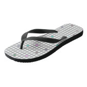 Veelkleurig geometrisch geruit patroon teenslippers (Schuin)