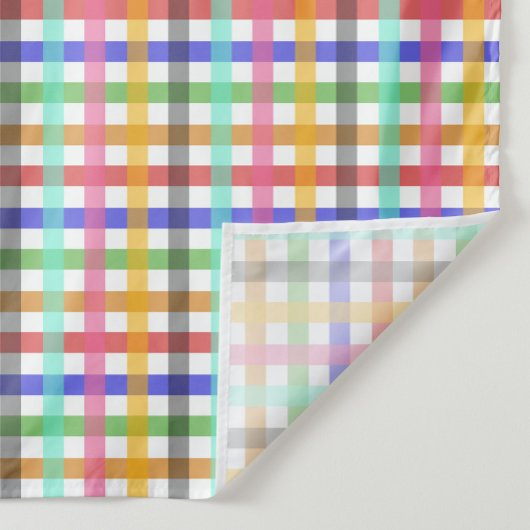 Veelkleurig Gingham Plaid Pattern Design Wandkleed
