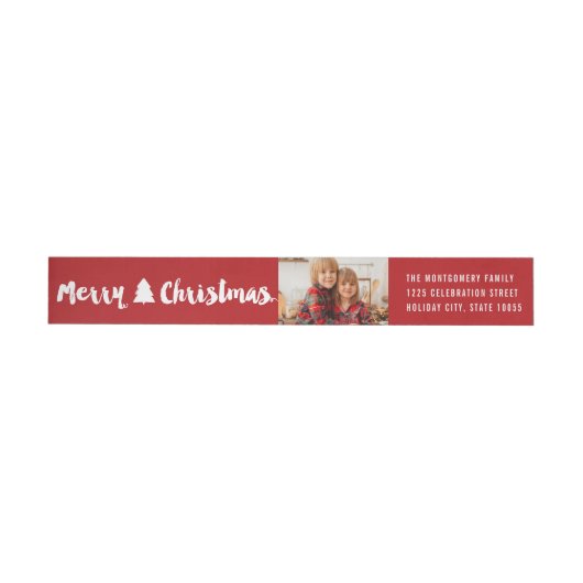 Veelkleurig kerstpenseelscript - tekenfotoadres (Individueel)