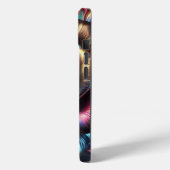 Veelkleurig Metallic Roos met Levendige Bloemen Case-Mate iPhone Case (Achterkant / Links)