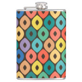 veelkleurig ogee-patroon heupfles (Voorkant)