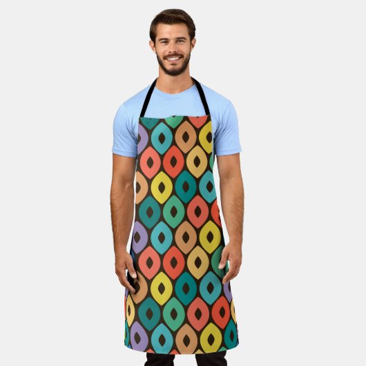 veelkleurig ogee-patroon schort (Gedragen)