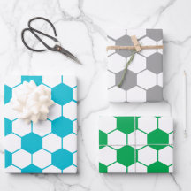 Veelkleurig Voetbal Patrooninpakpapier