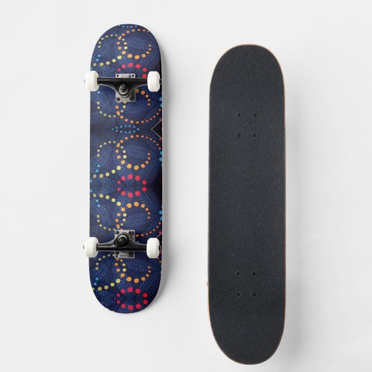 veelkleurig wervelpatroon skateboard (Voorkant)