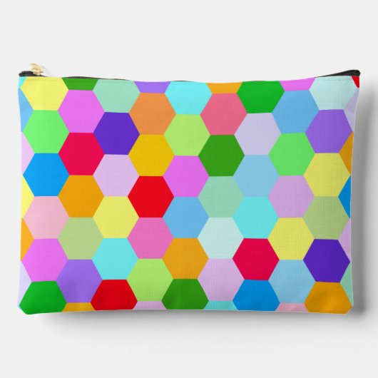 Veelkleurig zeshoekig patroon etui (Voorkant)