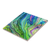 veelkleurige abstracte schilderij tegels tegeltje (Zijkant)