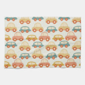  veelkleurige auto's patroon theedoek (Horizontaal)
