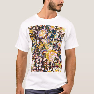 Veelkleurige bloemige Provence patroon T-shirt