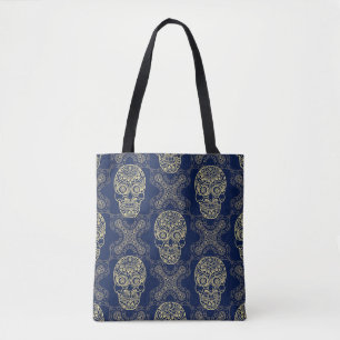 Veelkleurige Boho schedel patroon. Draagtas