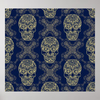 Veelkleurige Boho schedel patroon.