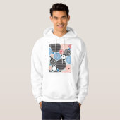 Veelkleurige cirkels, grafisch patroonontwerp. hoodie (Voorkant volledig)