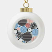 Veelkleurige cirkels, grafisch patroonontwerp. keramische bal ornament (Voorkant)