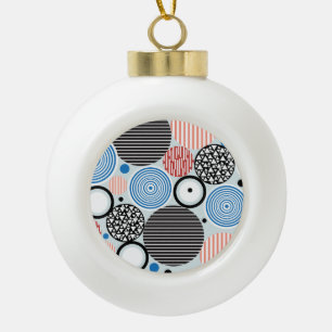 Veelkleurige cirkels, grafisch patroonontwerp. keramische bal ornament