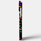 veelkleurige confetti zwart Case-Mate iPhone case (Achterkant / Links)