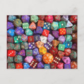 veelkleurige dobbelsteen briefkaart (Voorkant)
