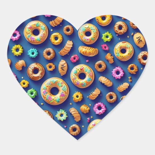 Veelkleurige Donuts Sticker (Voorkant)