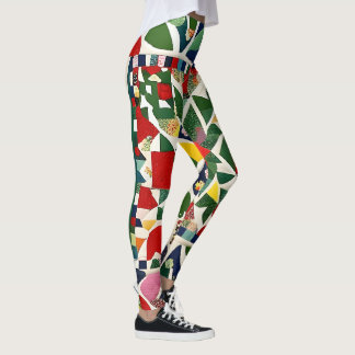 Veelkleurige folk patroon leggings