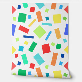 Veelkleurige geometrische vierkanten en rechthoeke behang