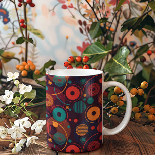 Veelkleurige geometrische vormen patroon koffiemok