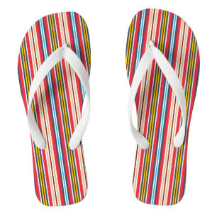 Veelkleurige geplakte strepen patroon-57666 teenslippers