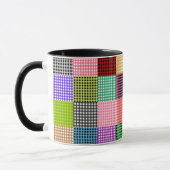 Veelkleurige Gingham Patchwork Plaid Pattern Mok (Links)