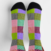 Veelkleurige Gingham Patchwork Plaid Pattern Sokken (Top)