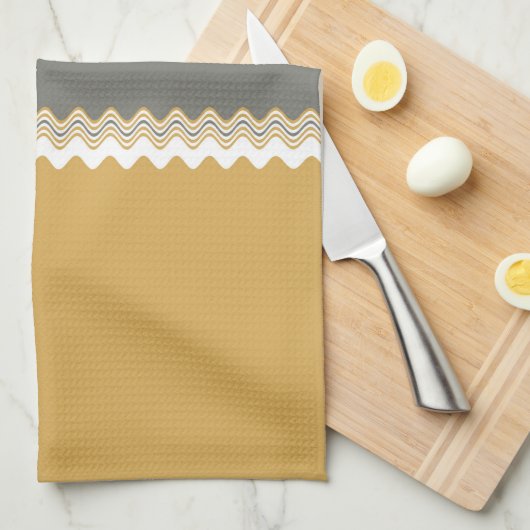 veelkleurige golving theedoek (Quarter Fold)