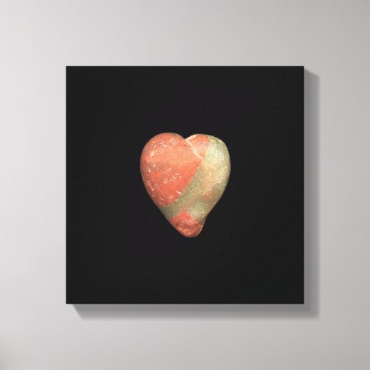 Veelkleurige hartvormige steen canvas afdruk (Voorkant)