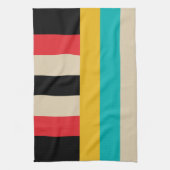 Veelkleurige horizontale verticale strepen theedoek (Verticaal)