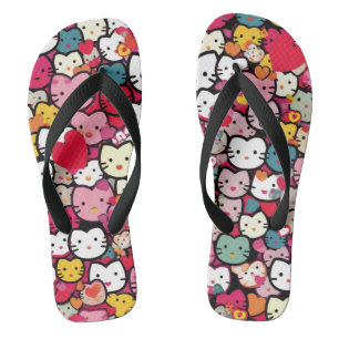 Veelkleurige Kat Gezicht Teenslippers