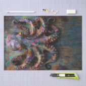 Veelkleurige levendige Octopus Decoupage Tissuepapier (Craft)