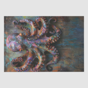 Veelkleurige levendige Octopus Decoupage Tissuepapier