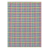 Veelkleurige lijnen op geplakt houndstooth ontwerp tafelkleed (Voorkant)