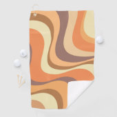 Veelkleurige moderne retro golven ontwerp golfhanddoek (Insitu)