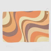 Veelkleurige moderne retro golven ontwerp golfhanddoek (Horizontaal)