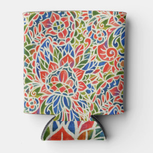 Veelkleurige Paisley Print Batik Patroon Blikjeskoeler