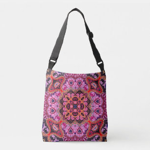 Veelkleurige paisley, sjaal print ontwerp crossbody tas