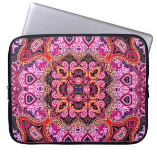Veelkleurige paisley, sjaal print ontwerp laptop sleeve