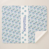 Veelkleurige pastel patchwork Daisy Sherpa Deken (Voorkant (horizontaal))