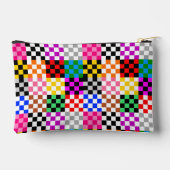 Veelkleurige patchwork check patroonontwerp etui (Achterkant)