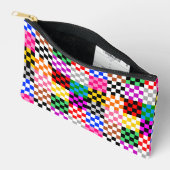Veelkleurige patchwork check patroonontwerp etui (Open)