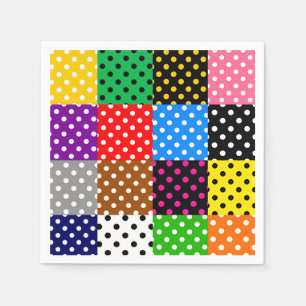 Veelkleurige Patchwork Quilt Polka Dots Servet