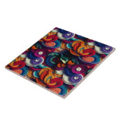 veelkleurige patchwork tegeltje (Zijkant)