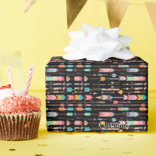 Veelkleurige Pijl Patroon Thunder_Cove Cadeaupapier